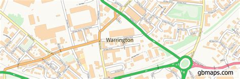 Warrington Vector Street Map