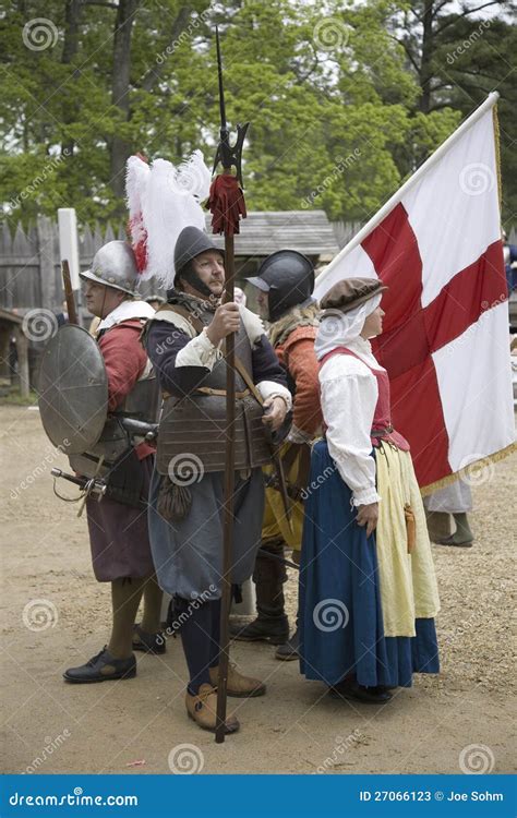 English settler reenactors editorial stock photo. Image of period ...