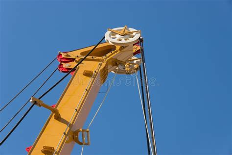 Elements of Large Mobile Construction Cranes Tower Stock Photo - Image ...