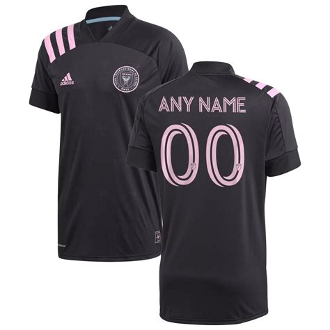 Men's Inter Miami CF adidas Black 2020 Inaugural Away Custom Replica Jersey