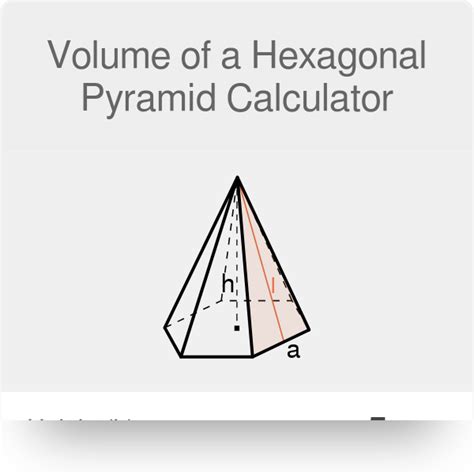 Volume Of A Hexagonal Pyramid