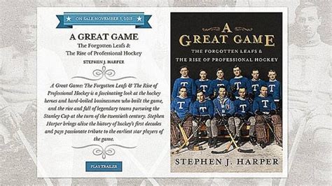 Stephen Harper's hockey book sneak peek offered online | CBC News