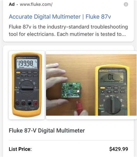 Fluke 87V Digital Multimeter, Health & Nutrition, Health Monitors & Weighing Scales on Carousell