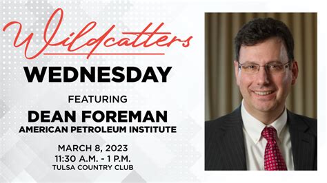 Register Now for Wildcatters Wednesday Luncheon March 8, 2023 – Tulsa - Upstream Calendar