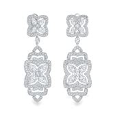 Enchanted Lotus Drop Earrings in white gold | De Beers US