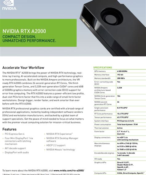 NVIDIA Intros RTX A2000, An Entry-Level & Small Form Factor Professional Graphics Card