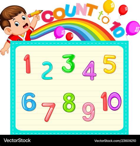 Lets count to ten Royalty Free Vector Image - VectorStock