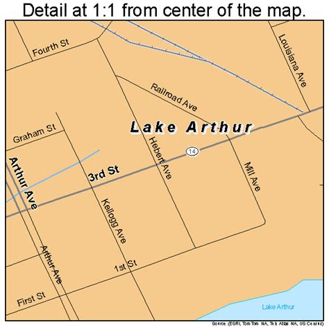 Lake Arthur Louisiana Street Map 2241050