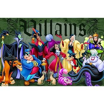 Amazon.com: Disney Villains Mystery Poster Decal Set ~ Bundle Includes 4 Disney Villains Wall ...