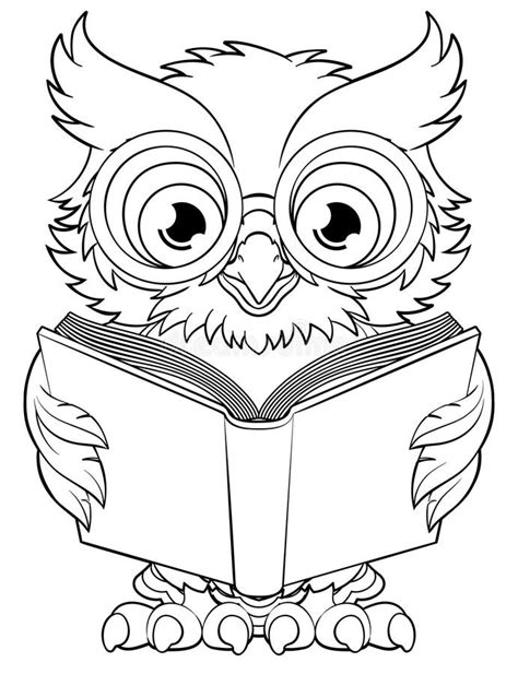 Wise owl reading stock vector. Illustration of school - 29044268