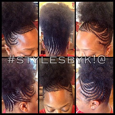 22++ Afro puff with cornrows Best | latesthairstyles