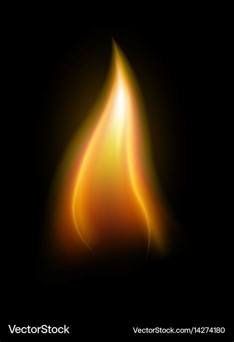 Realistic candle flame element Royalty Free Vector Image