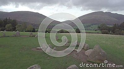 Drone Footage of Castlerigg Stone Circle in the Lake District, UK Stock Footage - Video of ...