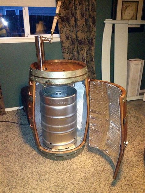 DIY kegerator made out of a wine barrel | Barrel furniture, Wine barrel ...