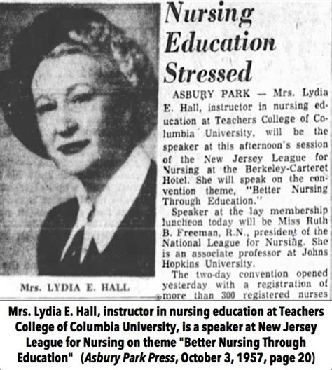 Lydia Hall an internationally known nurse who grew up in York County - YorksPast