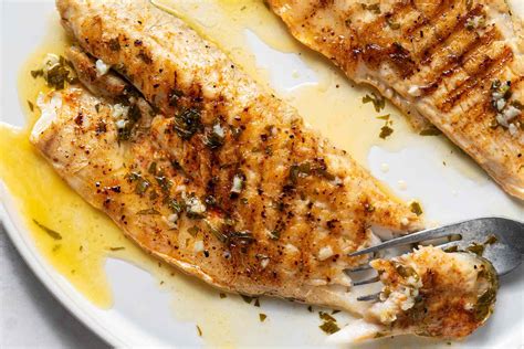 Grilled Sea Bass With Garlic Butter Recipe