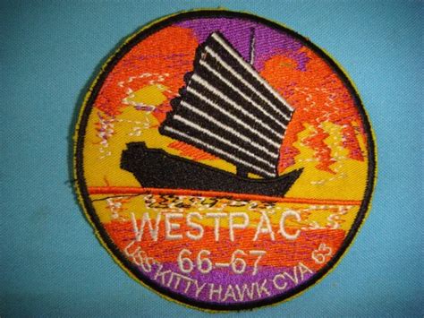 VIETNAM WAR PATCH, Us Navy Aircraft Carrier Uss Kitty Hawk Cva -63 Westpac $10.98 - PicClick