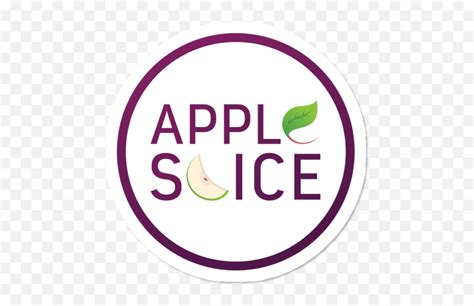 Apple Slice Circle Logo Sticker - Circle Png,Apple Logo Sticker - free ...