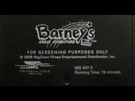 Barney Screener: Barney's Great Adventure | Barney&Friends Wiki | Fandom