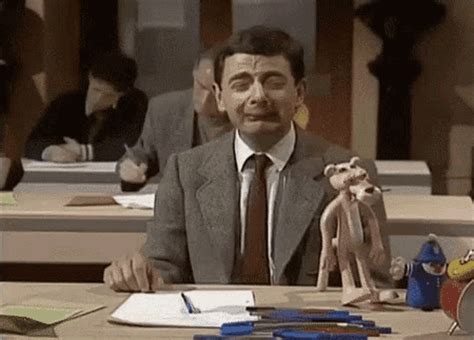 Exam Mr Bean GIF - Exam MrBean School - Discover & Share GIFs