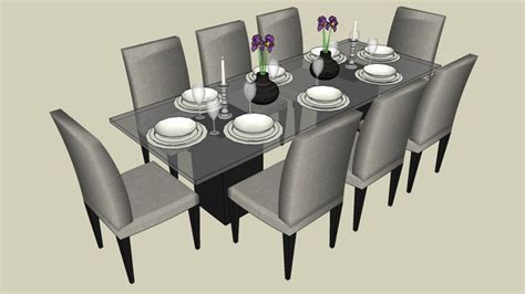 Sketchup components 3d warehouse Table : Dining Table