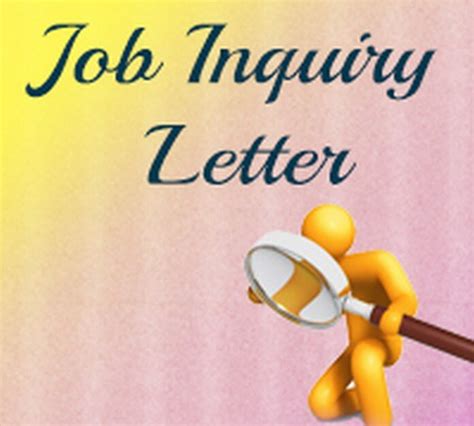 Job Inquiry Letter Template | PDF Template