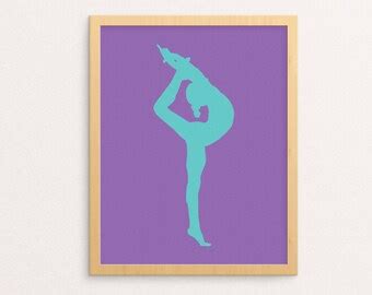Gymnastics Wall Art PRINTABLE Gymnast Print Pool Purple | Etsy