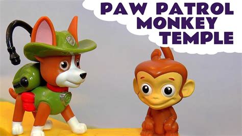 Paw Patrol Monkey Temple Jungle Rescue Unboxing Toy Review with Tracker ...