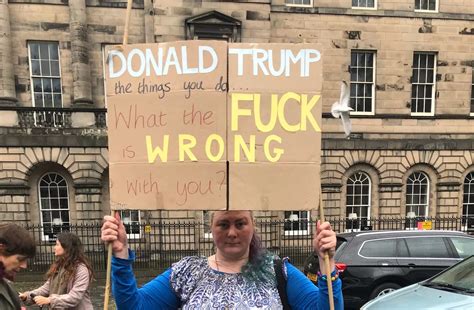 The best anti-Trump protest signs in Edinburgh - Edinburgh Live