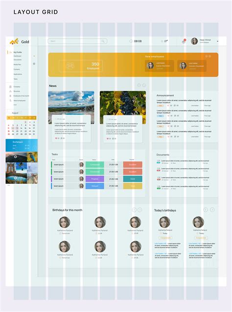 Intranet Dashboard design on Behance