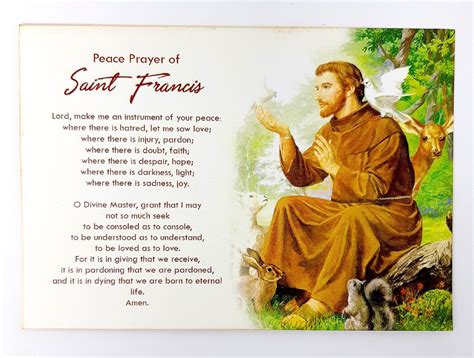 Buy Beautiful St. Francis of Assisi Prayer Cards Saint Francis Online in India - Etsy