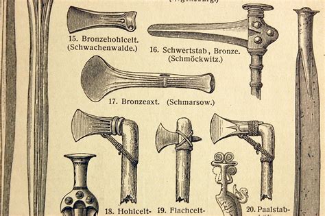 1897 Antique Engraving of Iron Age Tools by bananastrudel on Etsy