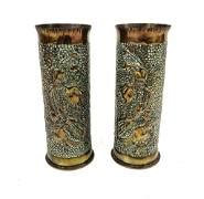 INERT WW1 German Trench Art Vases made from 1917 Dated Shell Cases ...