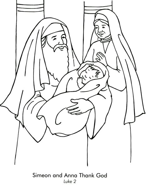 Simeon and Anna Coloring Page