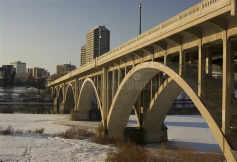 Saskatoon Broadway Bridge stock photo. Image of infrastructure - 7046726