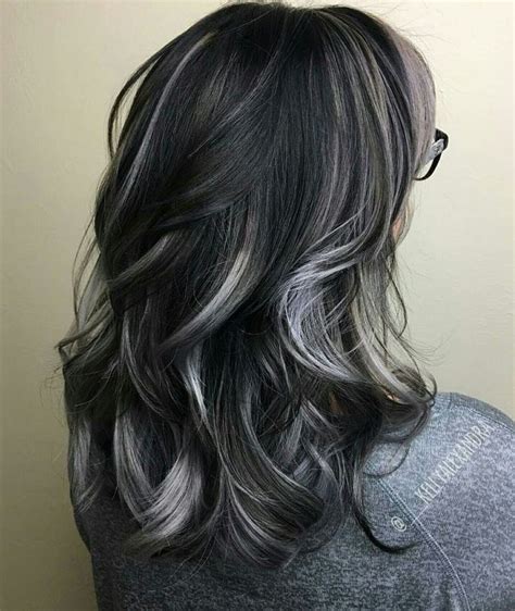 how to put silver highlights in dark hair - waypointhairstyles