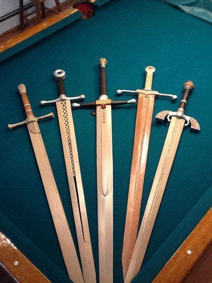 Handcarved Wooden Swords (Too involved for school, but nice design ...