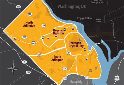 Arlington Virginia On A Map | Virginia Map