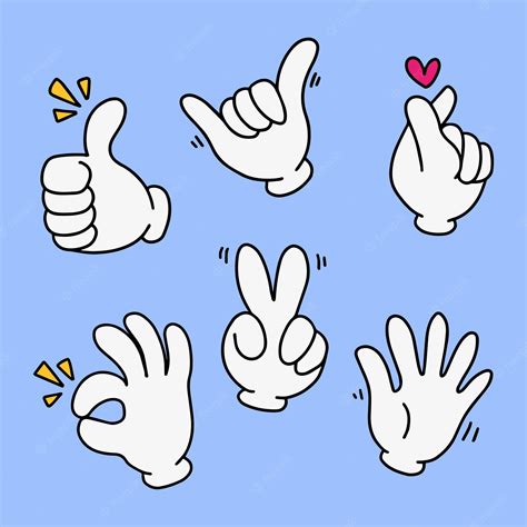 Premium Vector | Cartoon hand gesture collection