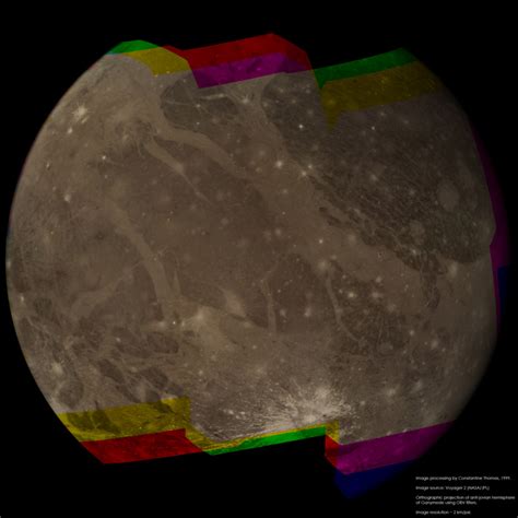 Near-global high-resolution color view of Ganymede from Voyager 2 | The ...