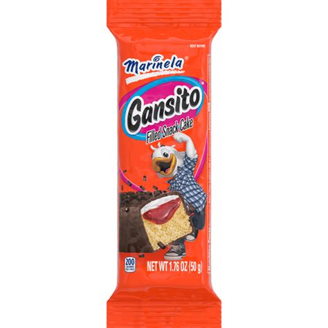 Marinela Gansito Strawberry & Creme Filled Snack Cake, Chocolate ...