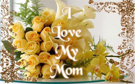 Mama I Love You - Floral summer text I Love You Mom. Vector illustration ... / Listen and ...