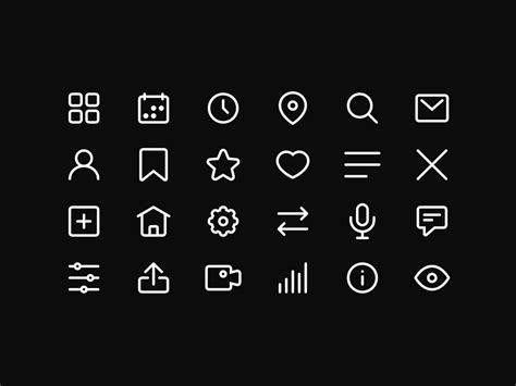 Minimalistic Icon Pack For Figma | Bypeople