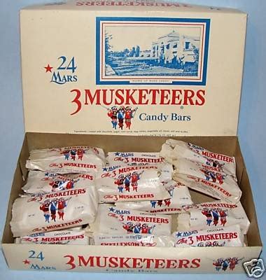 Vintage 3 Musketeers Candy Bar Box w/Wrappers VG | #45679560