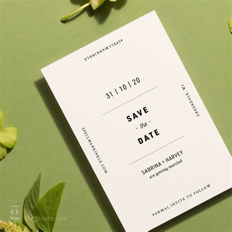 Modern Save The Date Cards // Available on Etsy, this printable Save The Date Card combines an ...