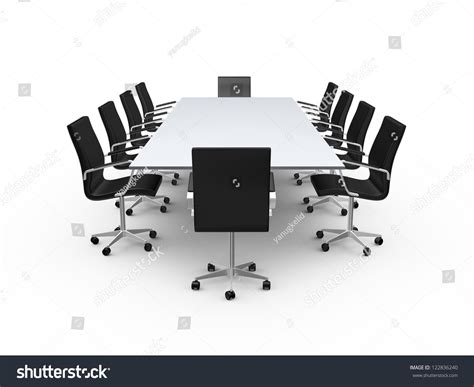 Conference Table Black Office Chairs Meeting Stock Illustration 122836240 | Shutterstock