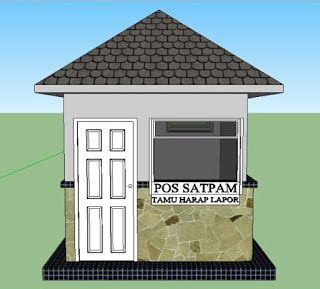 Contoh Desain Pos Satpam Sederhana | Desain, Desain arsitektur, Arsitektur