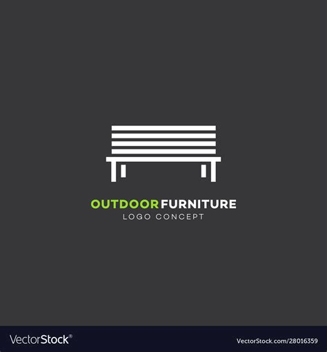 Outdoor furniture logo Royalty Free Vector Image