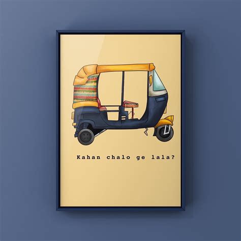 Tuk Tuk Rickshaw Wall Art Printable - Etsy