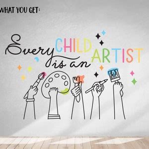 Every Child is an Artist Wall Decal Kids Art Gallery Playroom Stickers Classroom Decor, LF352 - Etsy